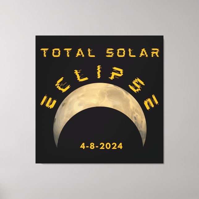 LIENZO ECLIPSE TOTAL DE SOL LUNA SOL TIERRA (Anverso)