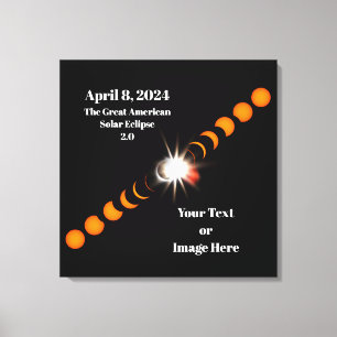 Lienzo Eclipse Total Solar 2024