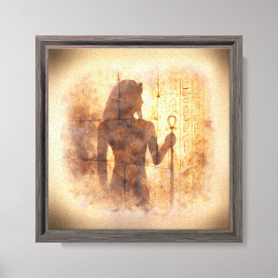 Lienzo Eco del Faraón Acuarela Antiguo Egipto