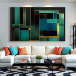 Lienzo Ecos de geometría