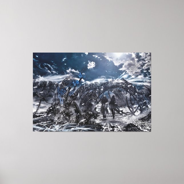 Lienzo Ecos de una máquina olvidada (Anverso)