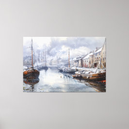 Lienzo Ecos del pasado: La vida pesquera en Victoria