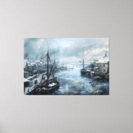 Lienzo Ecos del pasado: La vida pesquera en Victoria