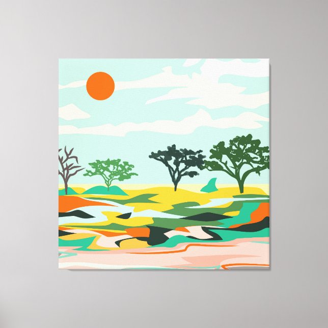 Lienzo Ecos del Sahara (Anverso)