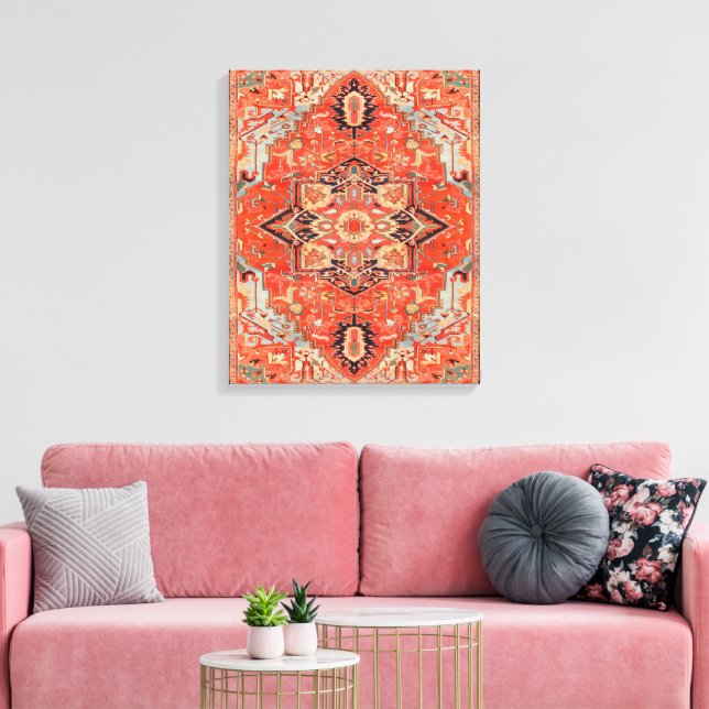 Lienzo Ecos eternos: El Boho del patrimonio oriental marr (Insitu (Sala de estar))