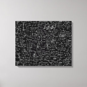 Lienzo Ecuaciones de la física en //negro