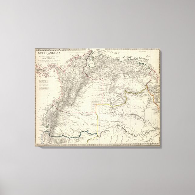Lienzo Ecuador, Granada, Venezuela, Brasil, Guyana (Anverso)