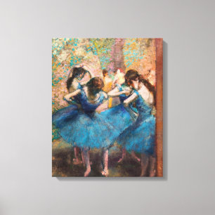 Lienzo Edgar Degas - Bailarinas en azul