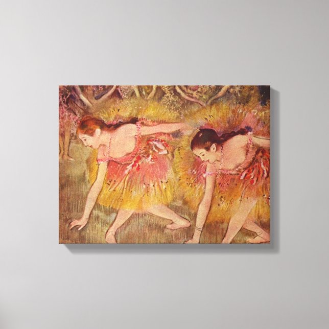 Lienzo Edgar Degas Bailarinas Inclinándose  (Anverso)