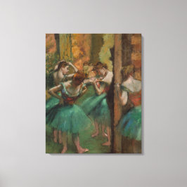 Lienzo Edgar Degas bailarinas rosa y verde