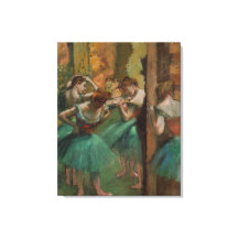 Edgar Degas bailarinas rosa y verde