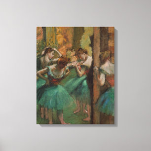 Lienzo Edgar Degas Bailarinas Rosa y Verde