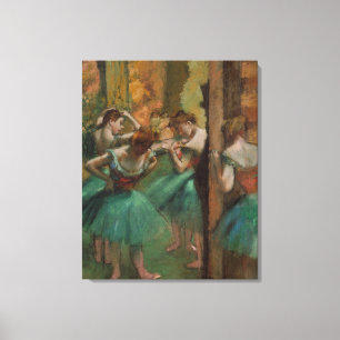 Lienzo Edgar Degas bailarinas rosa y verde