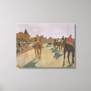 Lienzo Edgar Degas   Caballos de carreras delante de los 