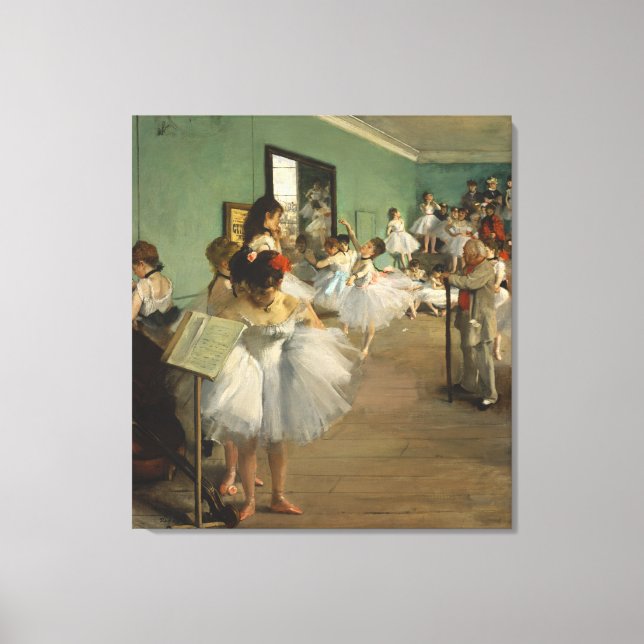 Lienzo EDGAR DEGAS - Clase de baile 1874 (Anverso)