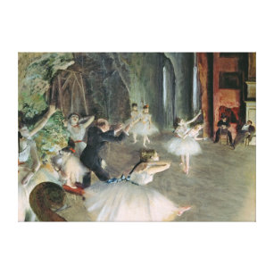 Lienzo Edgar Degas el   el ensayo del ballet en etapa