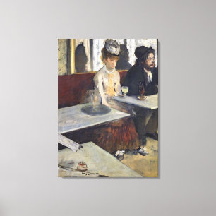Lienzo Edgar Degas el en un café, o el ajenjo
