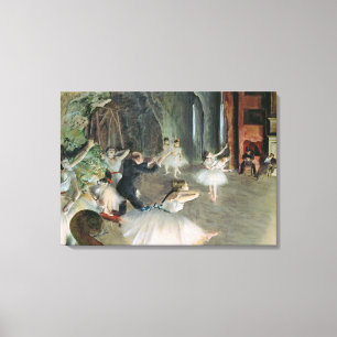 Lienzo Edgar Degas   El ensayo del ballet en escena