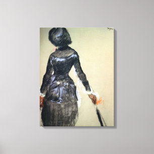Lienzo Edgar Degas el   Mary Cassatt en el Louvre