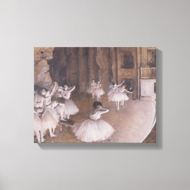 Lienzo Edgar Degas | ensayo de ballet en el escenario, 18 (Anverso)