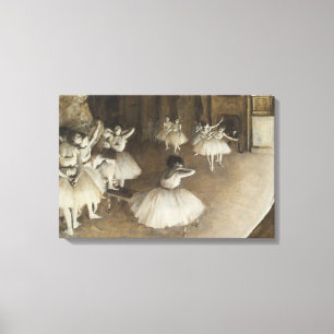 Lienzo Edgar Degas - Ensayo de ballet sobre el escenario