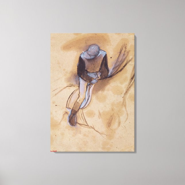 Lienzo Edgar Degas | Jockey sobre fondo (Anverso)
