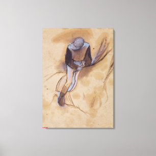 Lienzo Edgar Degas   Jockey sobre fondo