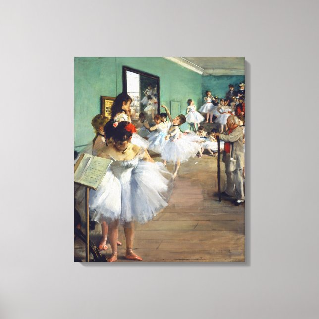Lienzo Edgar Degas - La clase de baile (Anverso)