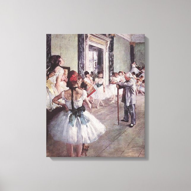 Lienzo Edgar Degas La clase de baile  (Anverso)