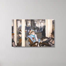 Lienzo Edgar Degas - Mujeres en una terraza cafetería por