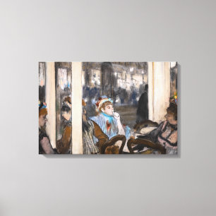 Lienzo Edgar Degas - Mujeres en una terraza de café por l