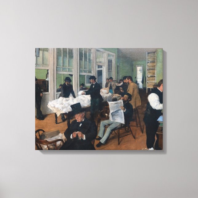 Lienzo Edgar Degas - Oficina de algodón en Nueva Orleans (Anverso)
