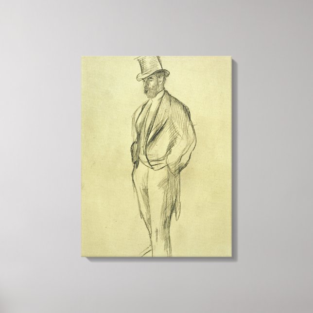 Lienzo Edgar Degas | Retrato de Ludovic Halevy (Anverso)