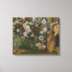 Lienzo Edgar Degas - Una mujer sentada al lado de una bol