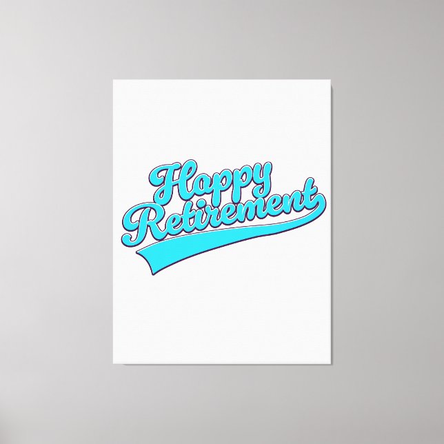 Lienzo Edición azul de retiro feliz (Anverso)