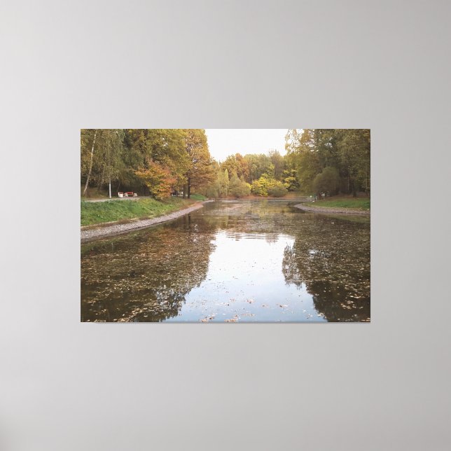 Lienzo Edición Lago de Otoño Dorado (Anverso)
