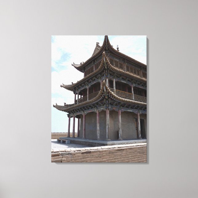 Lienzo Edificio Chino Antiguo (Anverso)