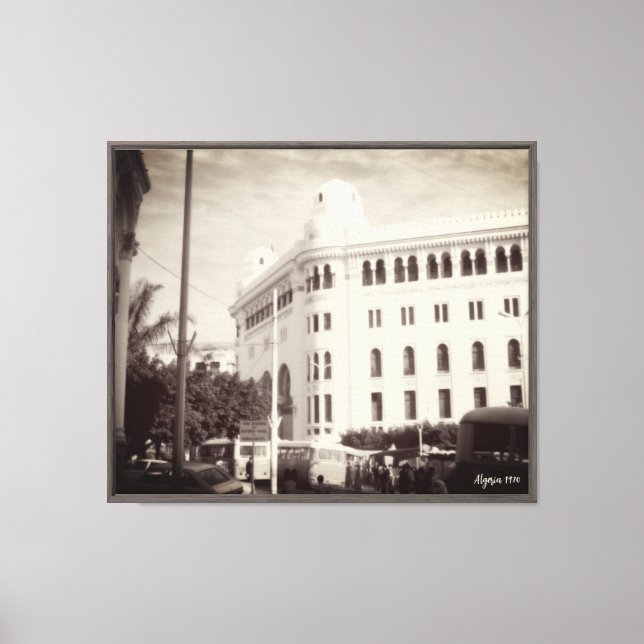 Lienzo Edificio de la oficina de correos de Argel Argelia (Anverso)