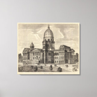 Lienzo Edificio del Capitolio Estatal, Springfield, Ill