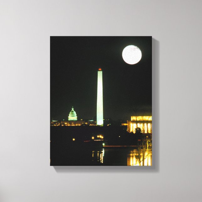 Lienzo Edificio del Capitolio, Monumento a Lincoln, Washi (Anverso)