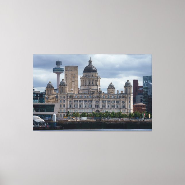 Lienzo Edificio Puerto de Liverpool (Anverso)