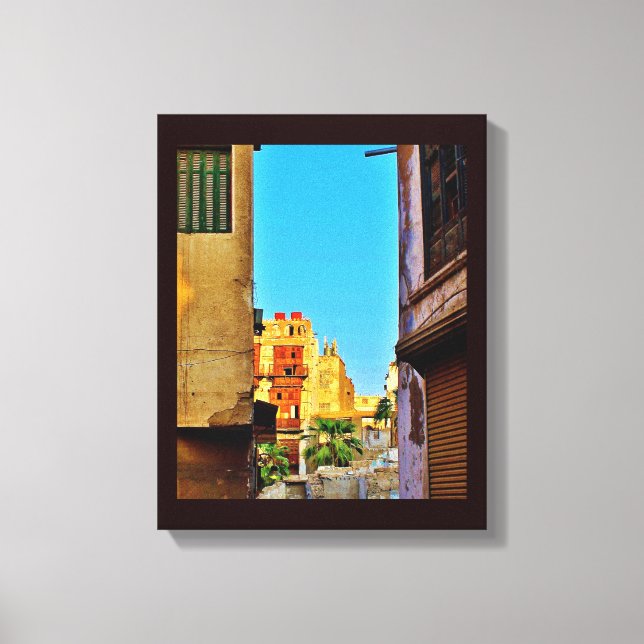 Lienzo Edificios de Al Balad (Anverso)