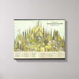 Lienzo Edificios más altos del viejo mundo