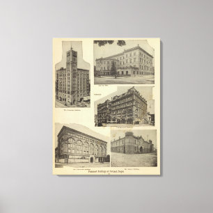 Lienzo Edificios prominentes, Portland, Oregon