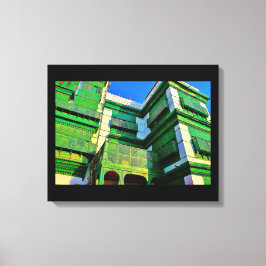 Lienzo Edificios verdes de Al Balad