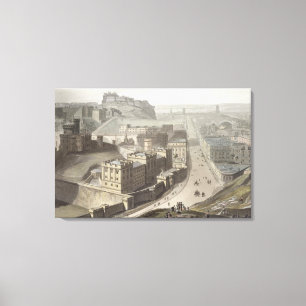 Lienzo Edimburgo, de la colina de Calton, 'de un viaje