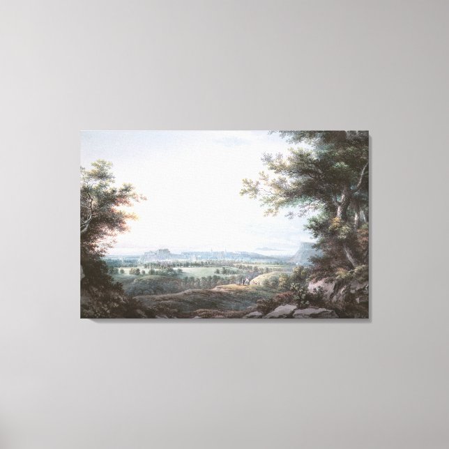 Lienzo Edimburgo desde el sur, siglo XVIII (Anverso)