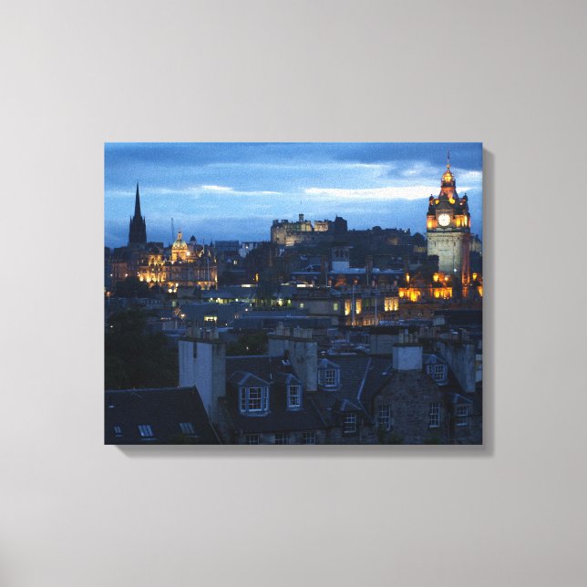 Lienzo Edinburgh Skyline (Anverso)