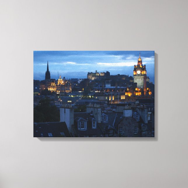 Lienzo Edinburgh Skyline (Anverso)