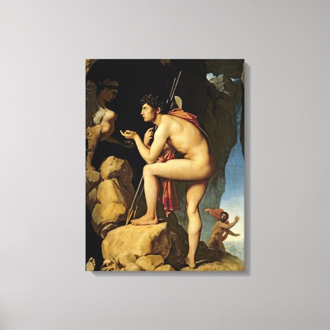 Lienzo Edipo y la Esfinge, 1808 (Anverso)
